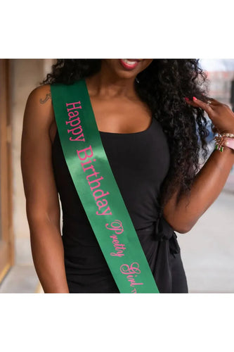 Pretty Girl Birthday Sash