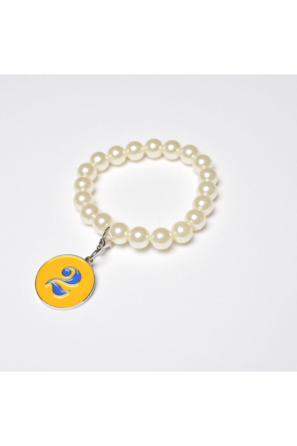 Pearl Bracelet with Rhoyal Number Charm
