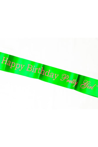Pretty Girl Birthday Sash