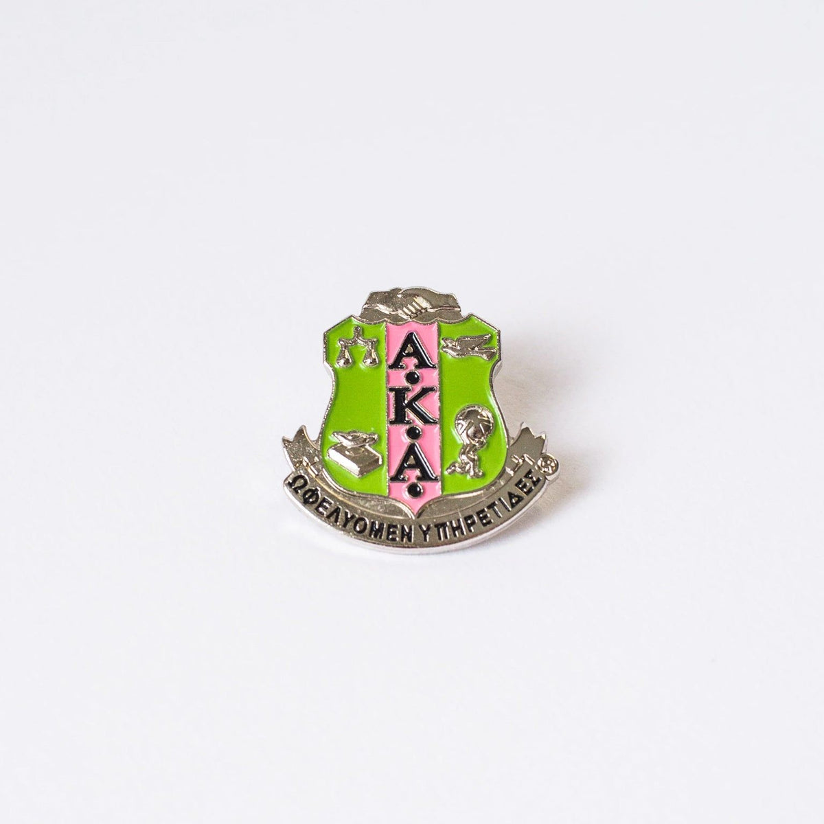 AKA Silver Shield Lapel Pin – Rosa's Greek Boutique, Inc.