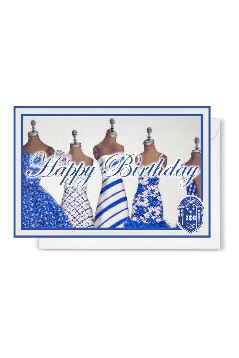 ΖΦΒ  Happy Birthday Notecards