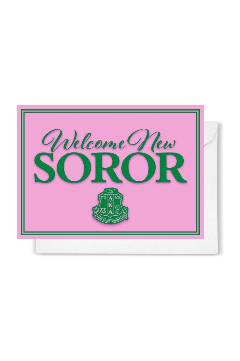 AKA  “Welcome New Soror” Notecard