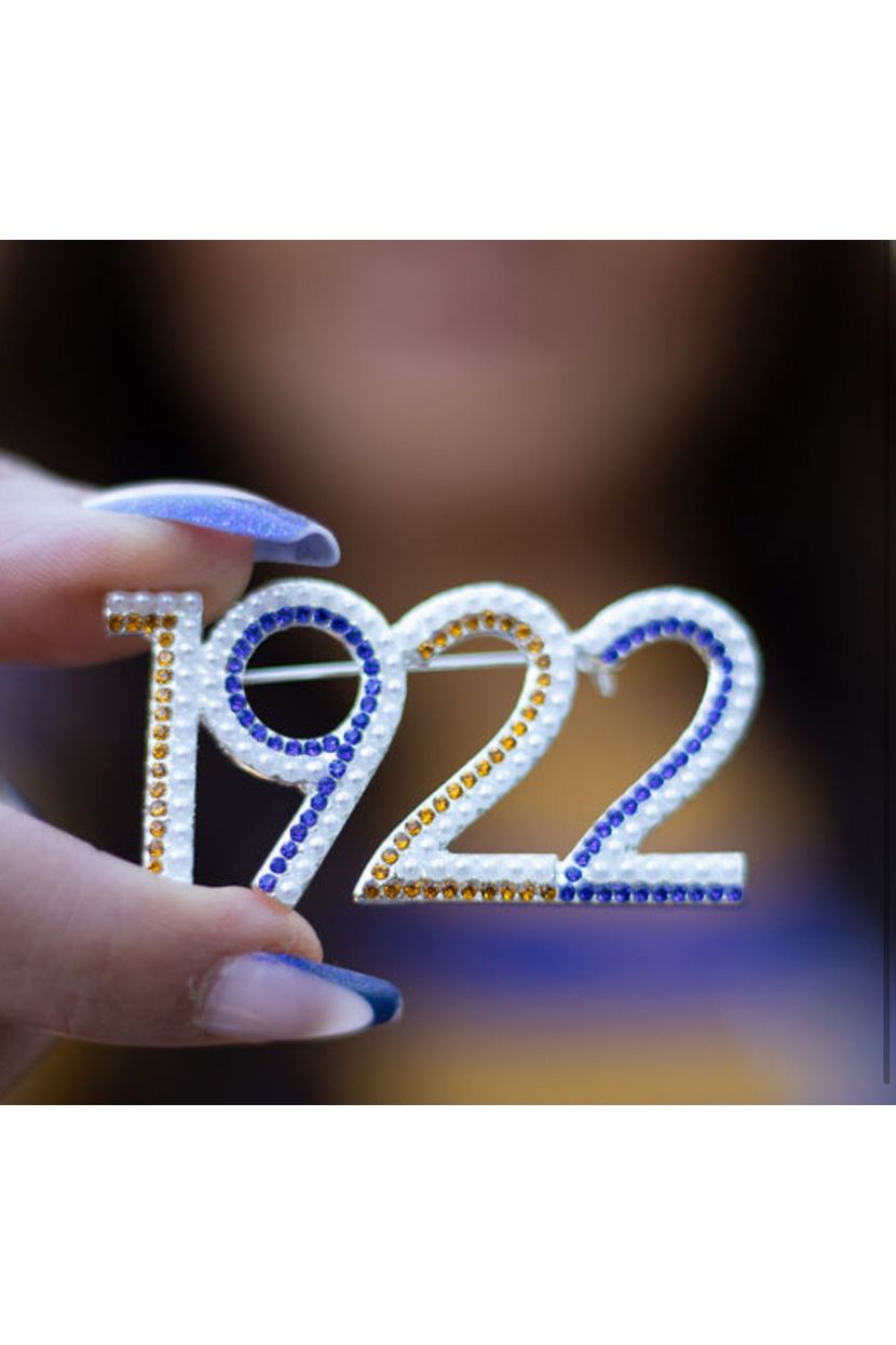 ΣΓΡ Pearl & Color Stone Lapel Pin