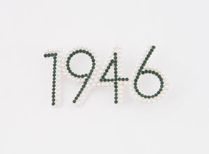 1946 Pearl & Color Stone Lapel Pin