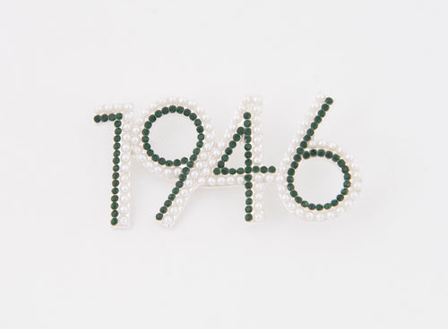 1946 Pearl & Color Stone Lapel Pin