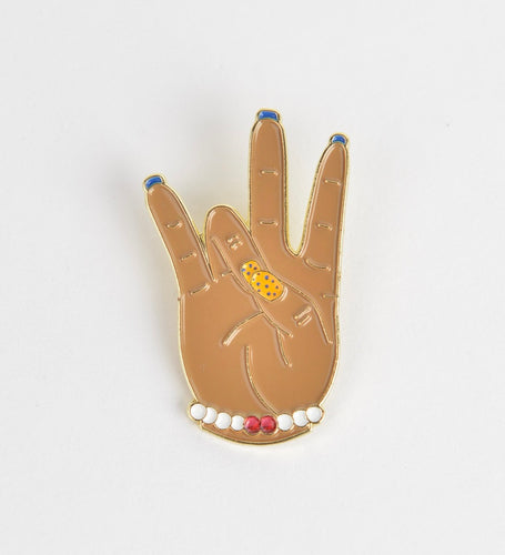 ΣΓΡ Hand Symbol Lapel Pin