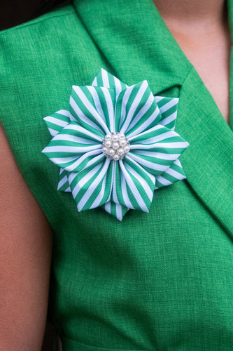 LINKS, Inc. Striped Ribbon Pin