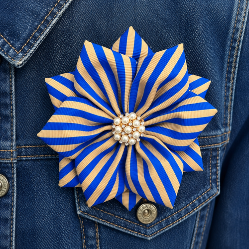 ΣΓΡ Striped Ribbon Pin