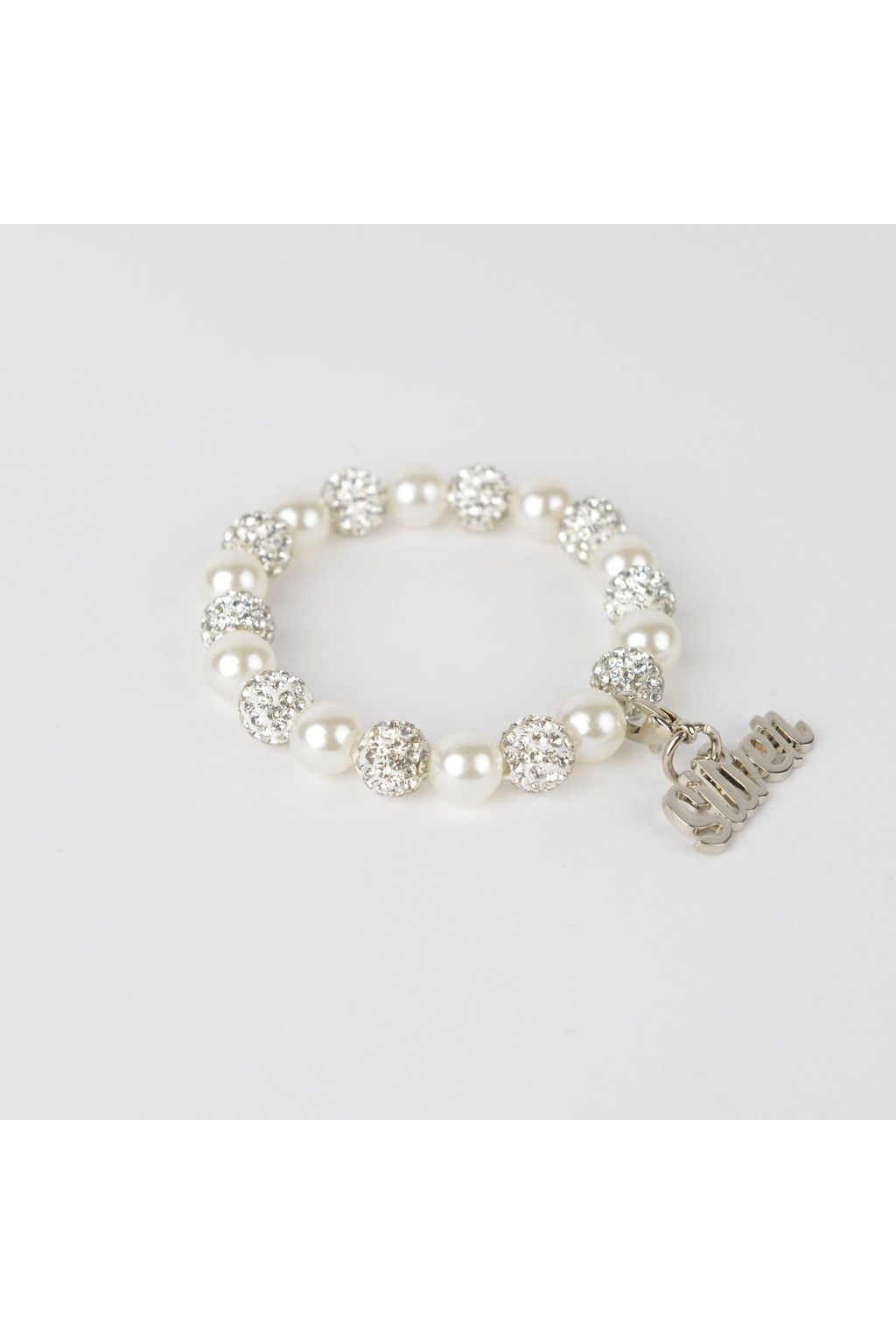 Silver Bling and Pearl w/Silver Charm