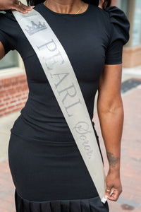 AKA Pearl Soror Sash