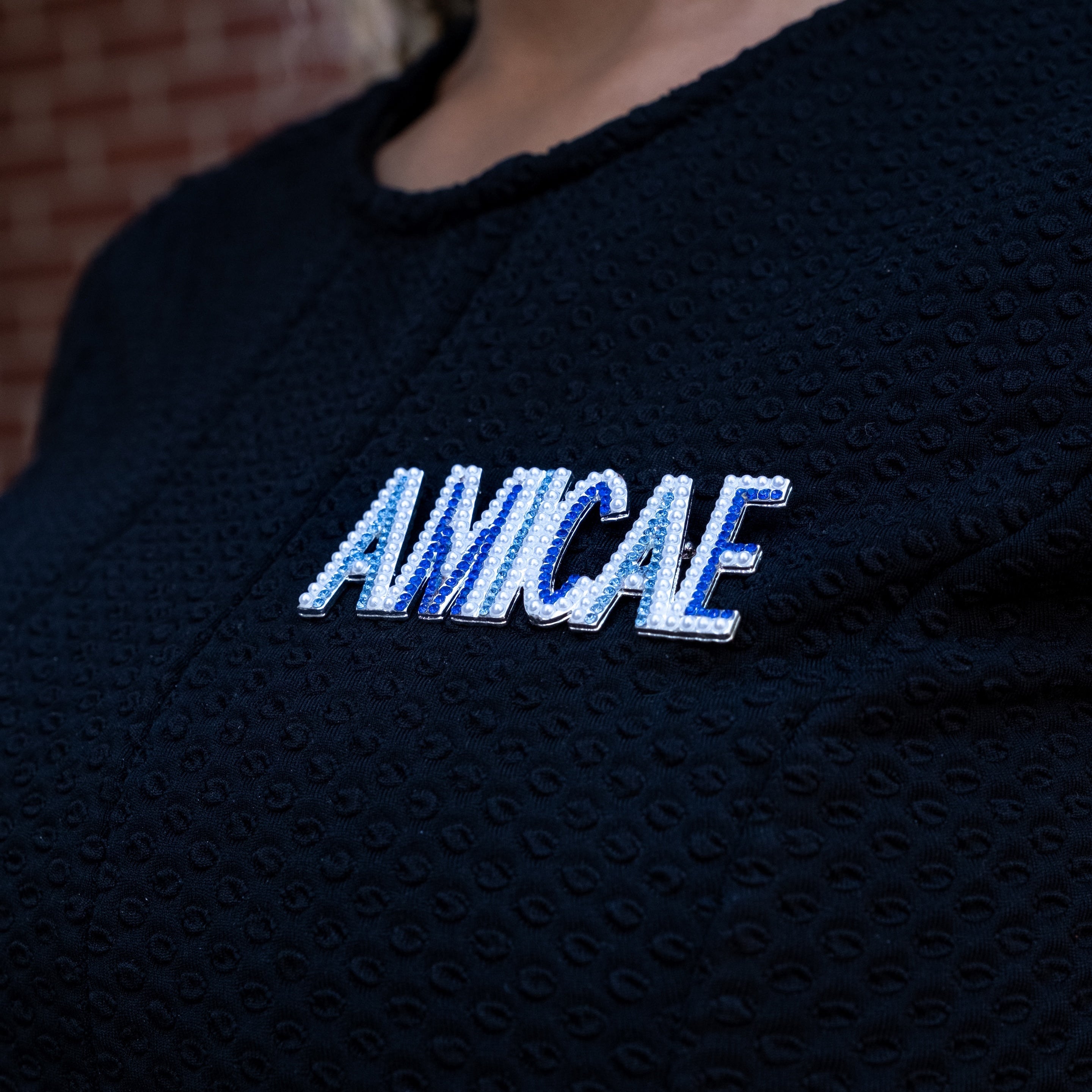 "Amicae" Crystal Lapel Pin