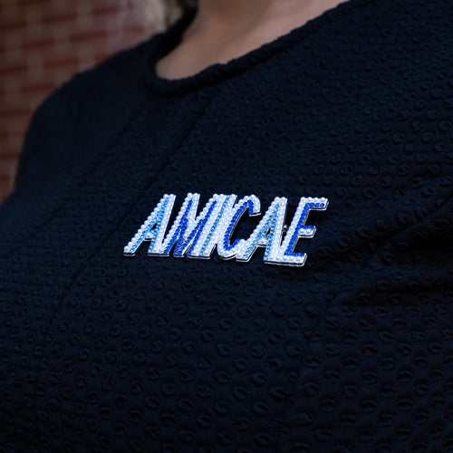"Amicae" Crystal Lapel Pin