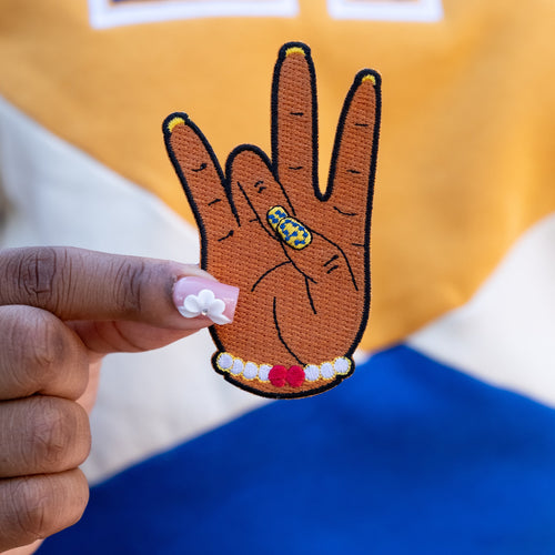 ΣΓΡ Hand Symbol Patch