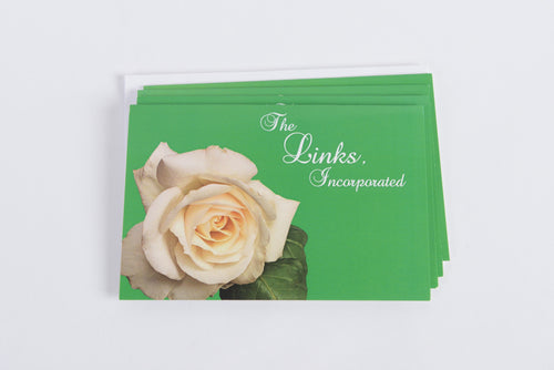 LINKS, Inc. White Rose Notecard