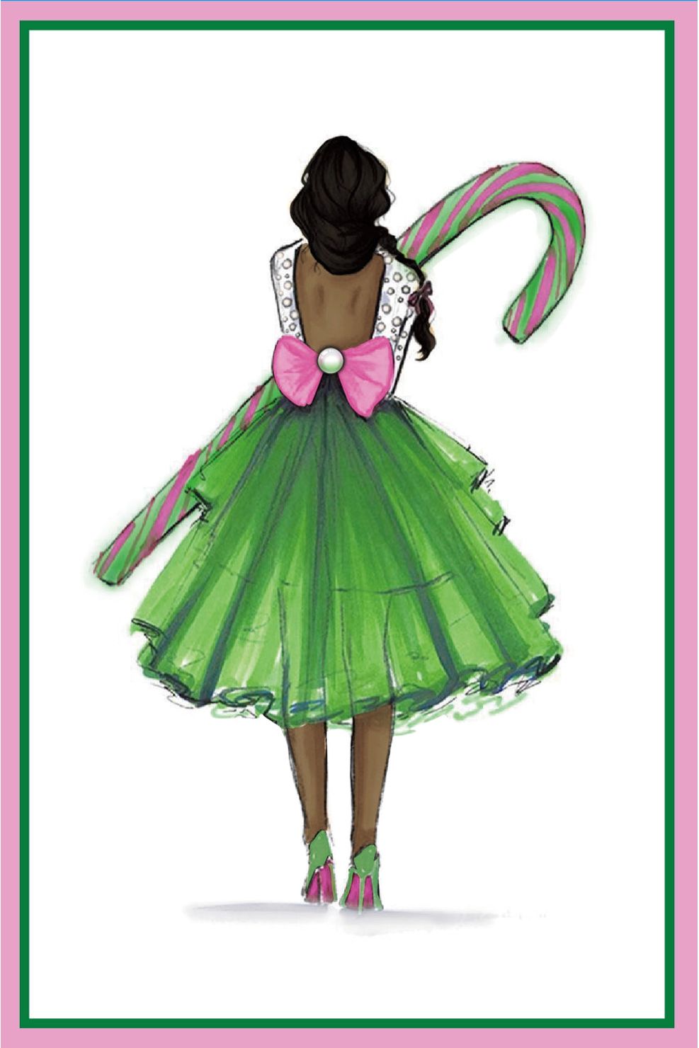 AKA Candy Cane Notecard Rosa's Greek Boutique, Inc. AKA Candy Cane Notecard Rosa's Greek Boutique, Inc.