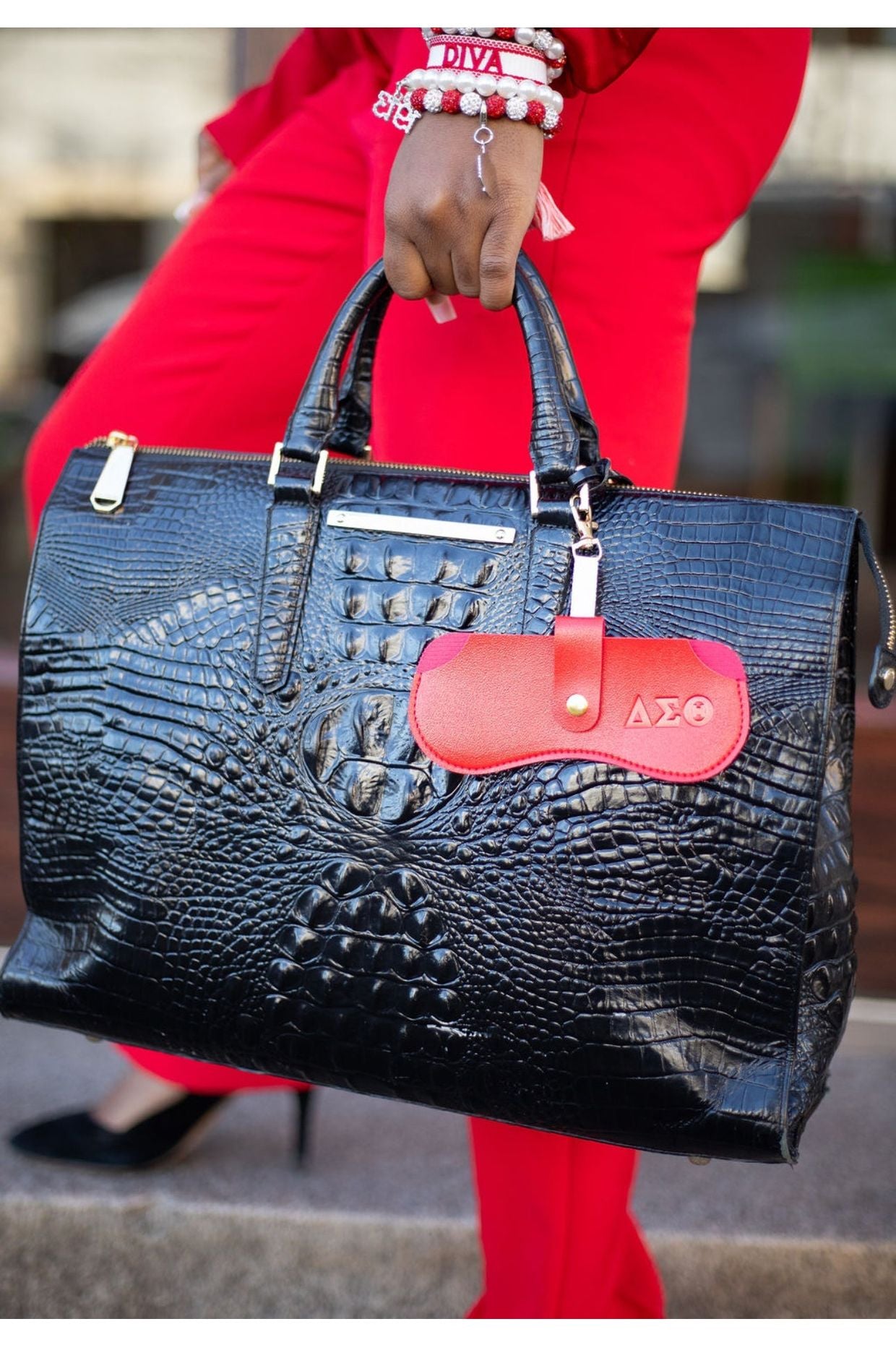 ΔΣΘ Eyeglass Case with Strap