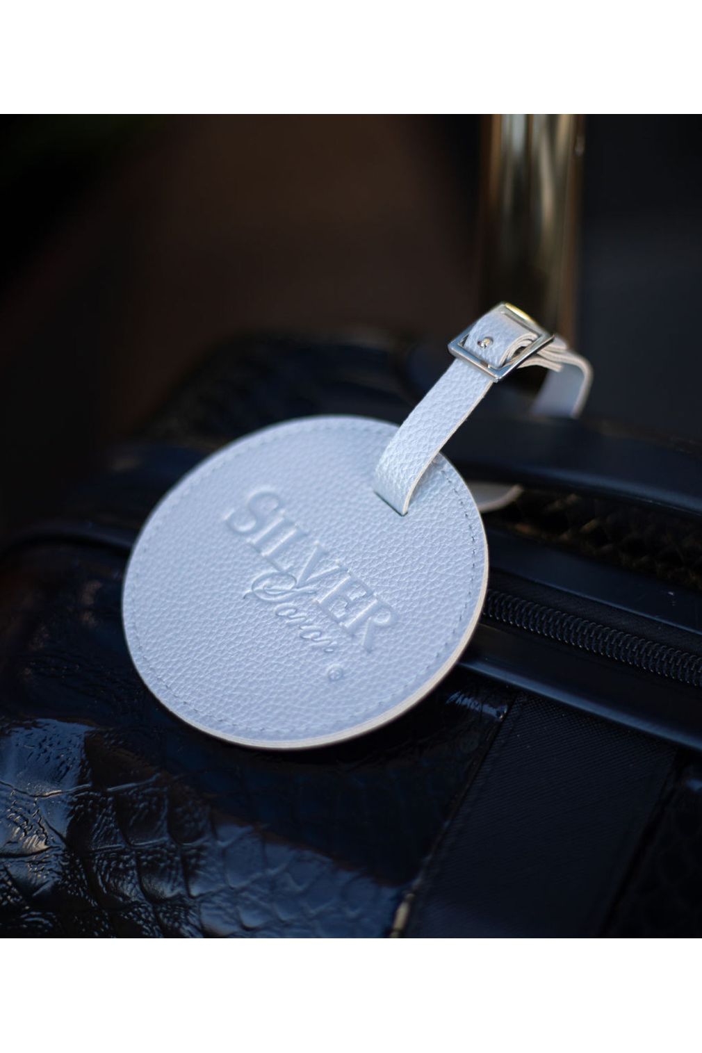Embossed Silver Soror Luggage Tag