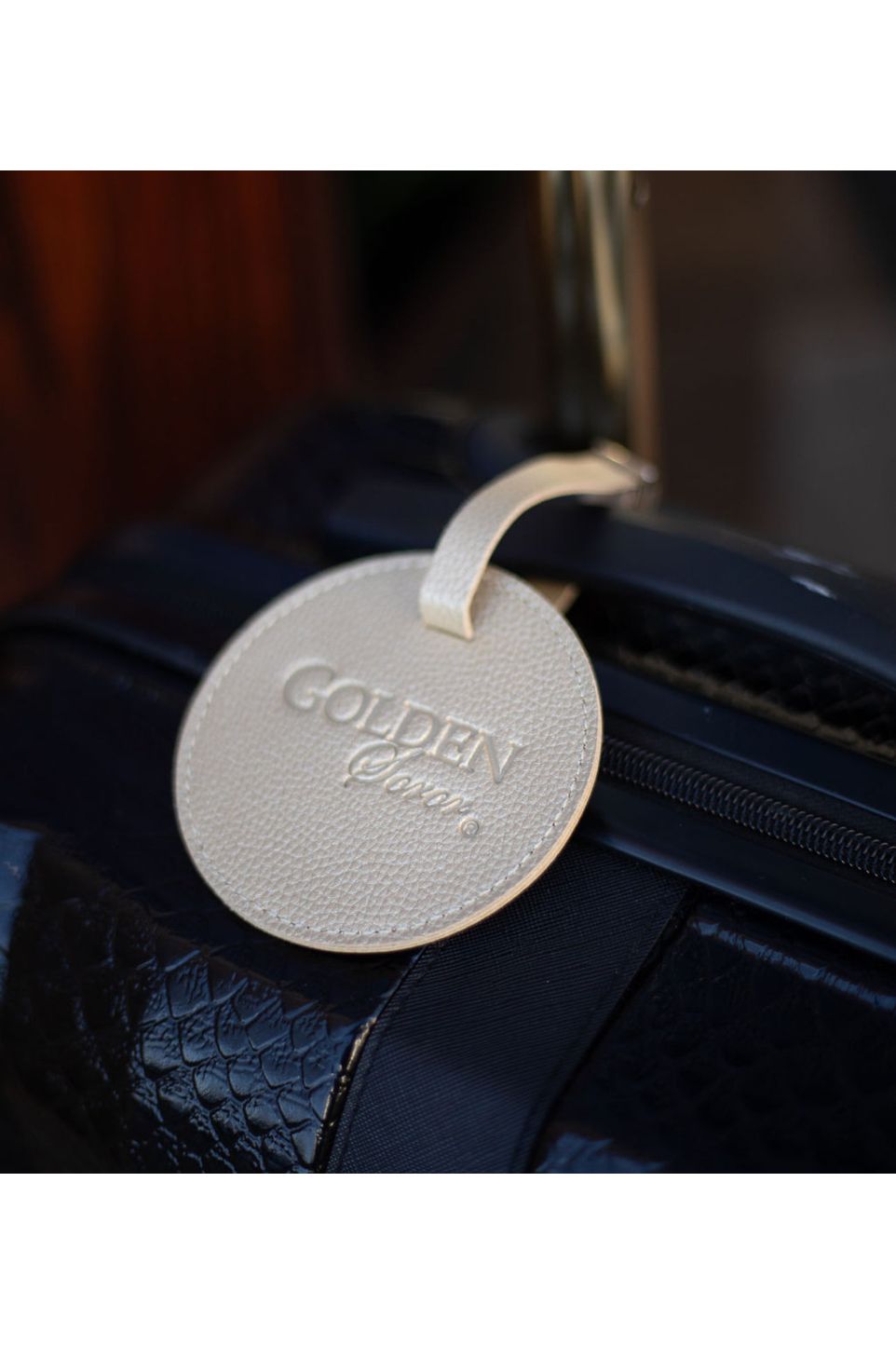 Embossed Golden Soror Luggage Tag