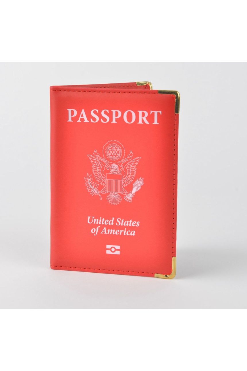 Red and White Passport Cover