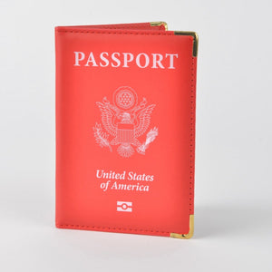 Red and White Passport Cover
