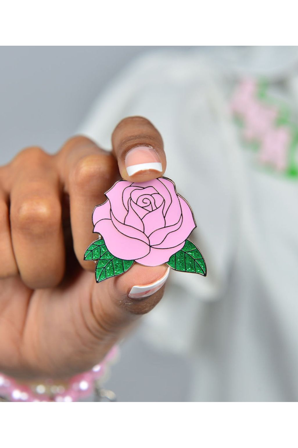 Pink Rose Lapel Pin