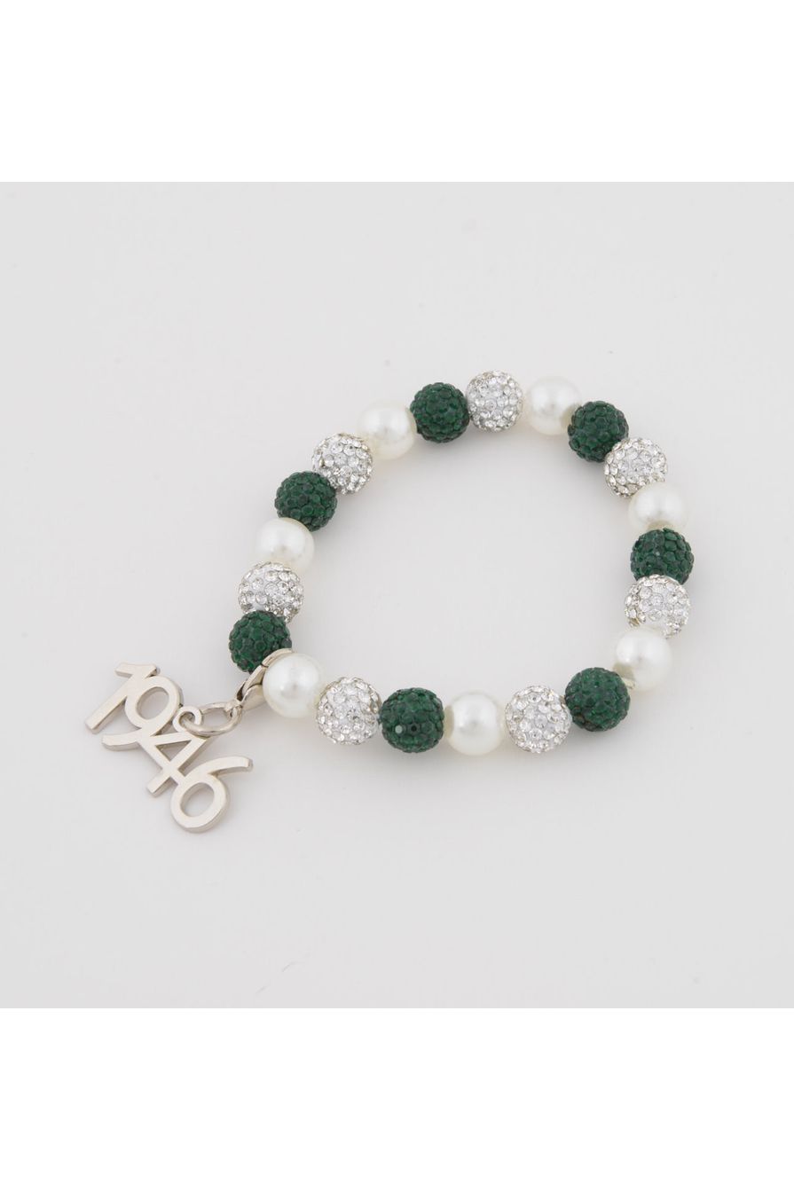 Links Bling & Pearl Bracelet with Silver 1946 Charm