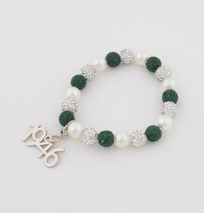 Links Bling & Pearl Bracelet with Silver 1946 Charm