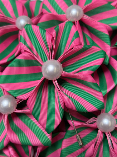 ΑΚΑ Pink & Green Ribbon Stick Lapel Pin