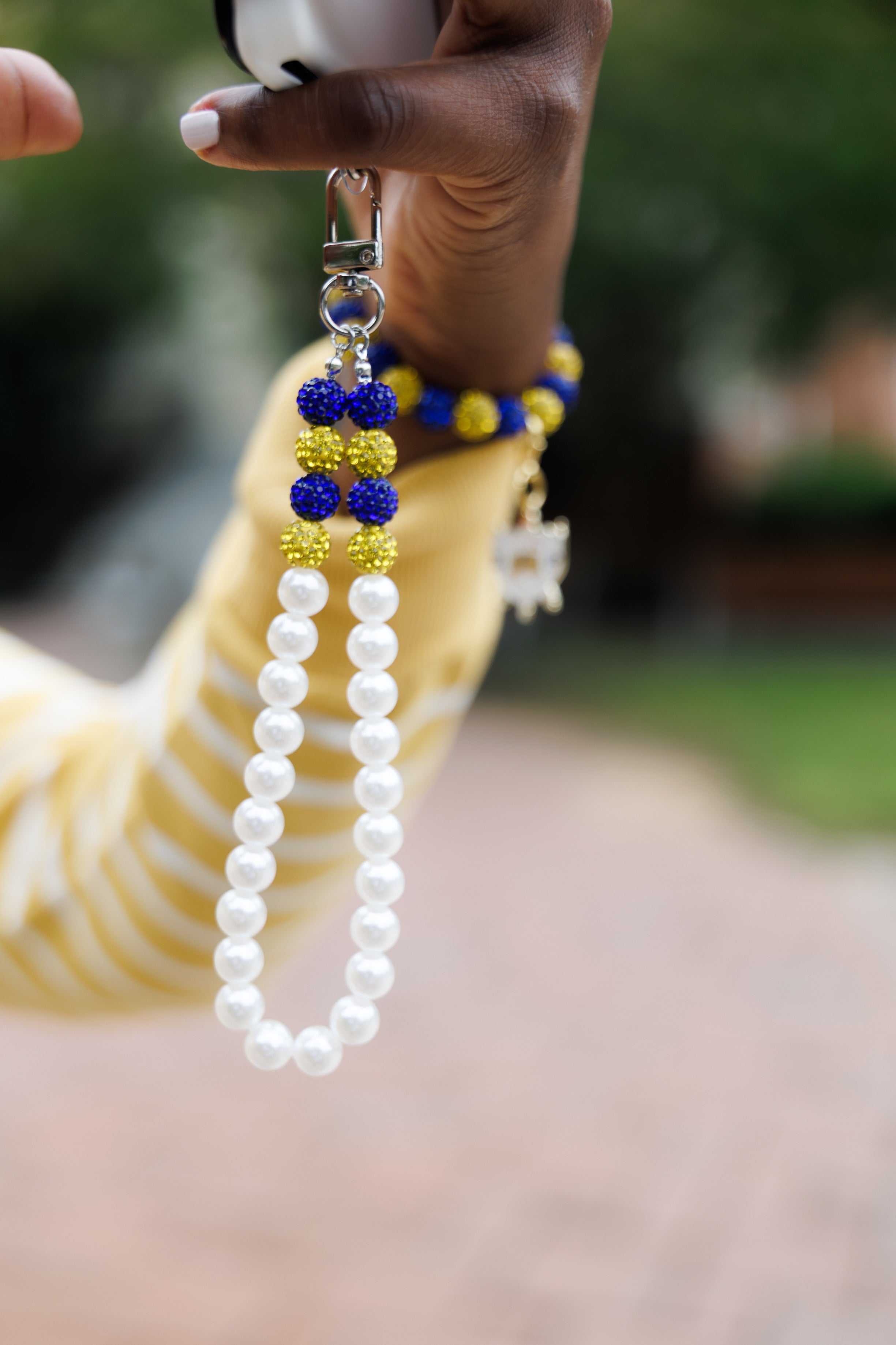 ΣΓΡ Pearl and Bling Phone Charm