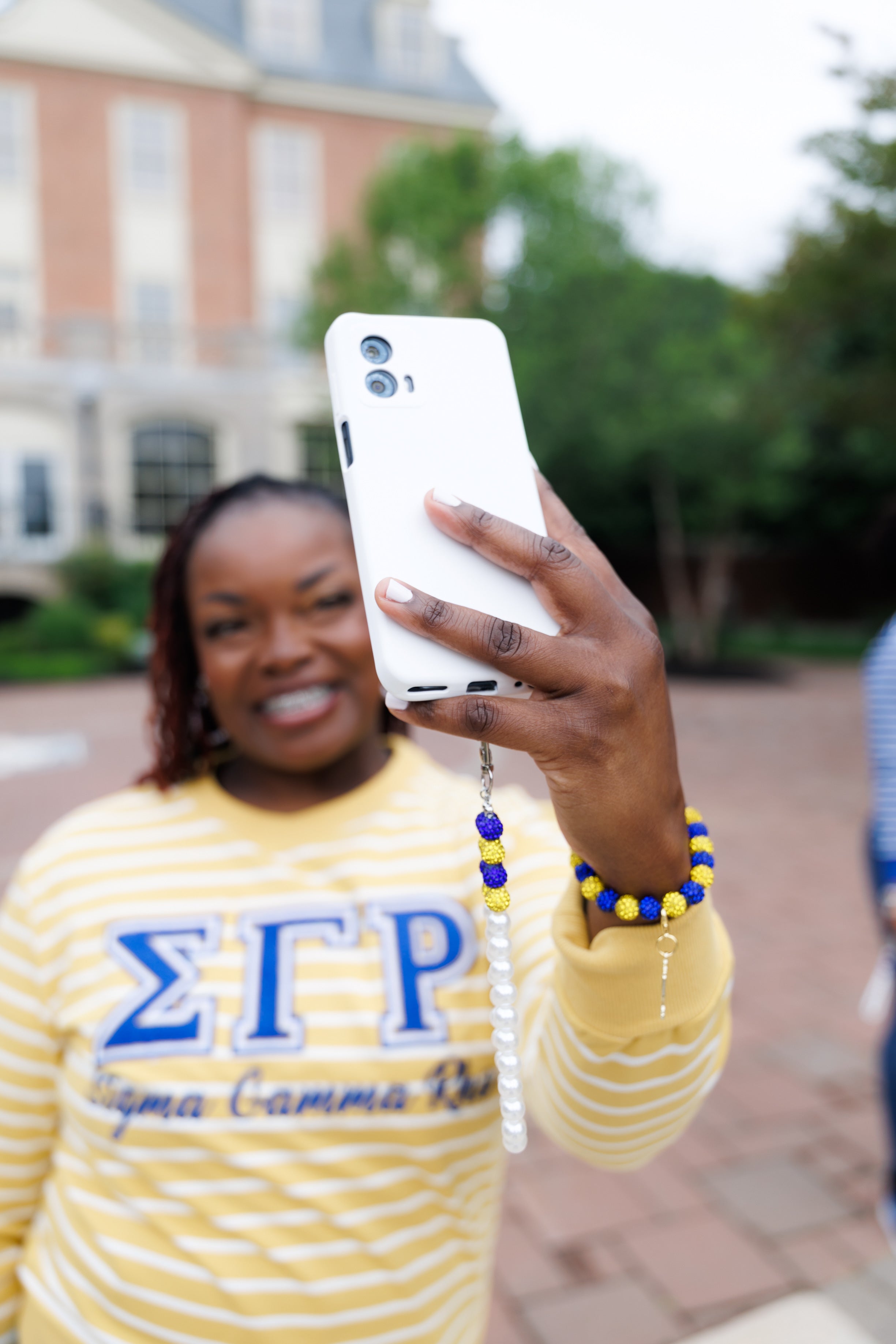 ΣΓΡ Pearl and Bling Phone Charm