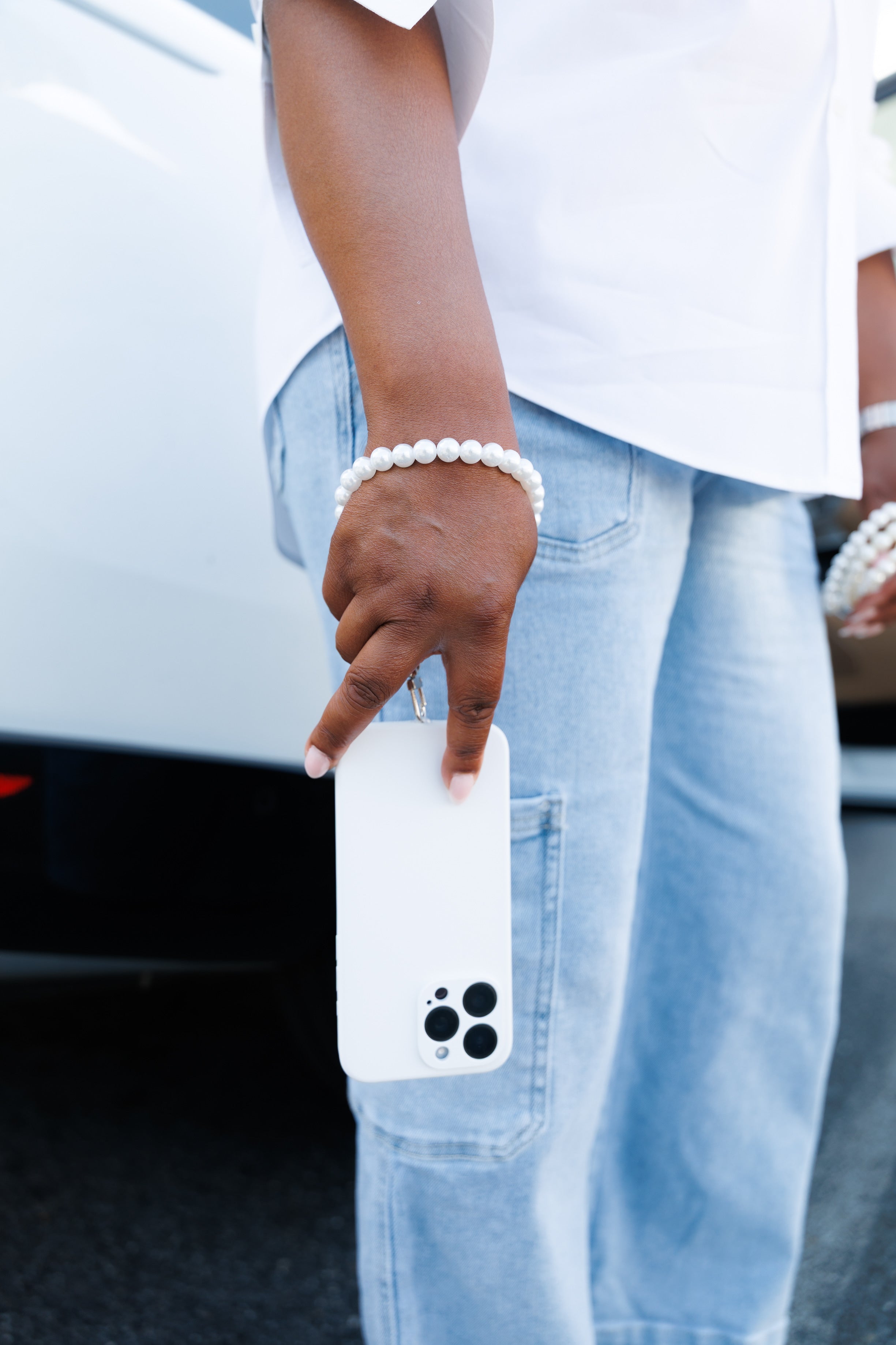 Pearl Phone Key Charm