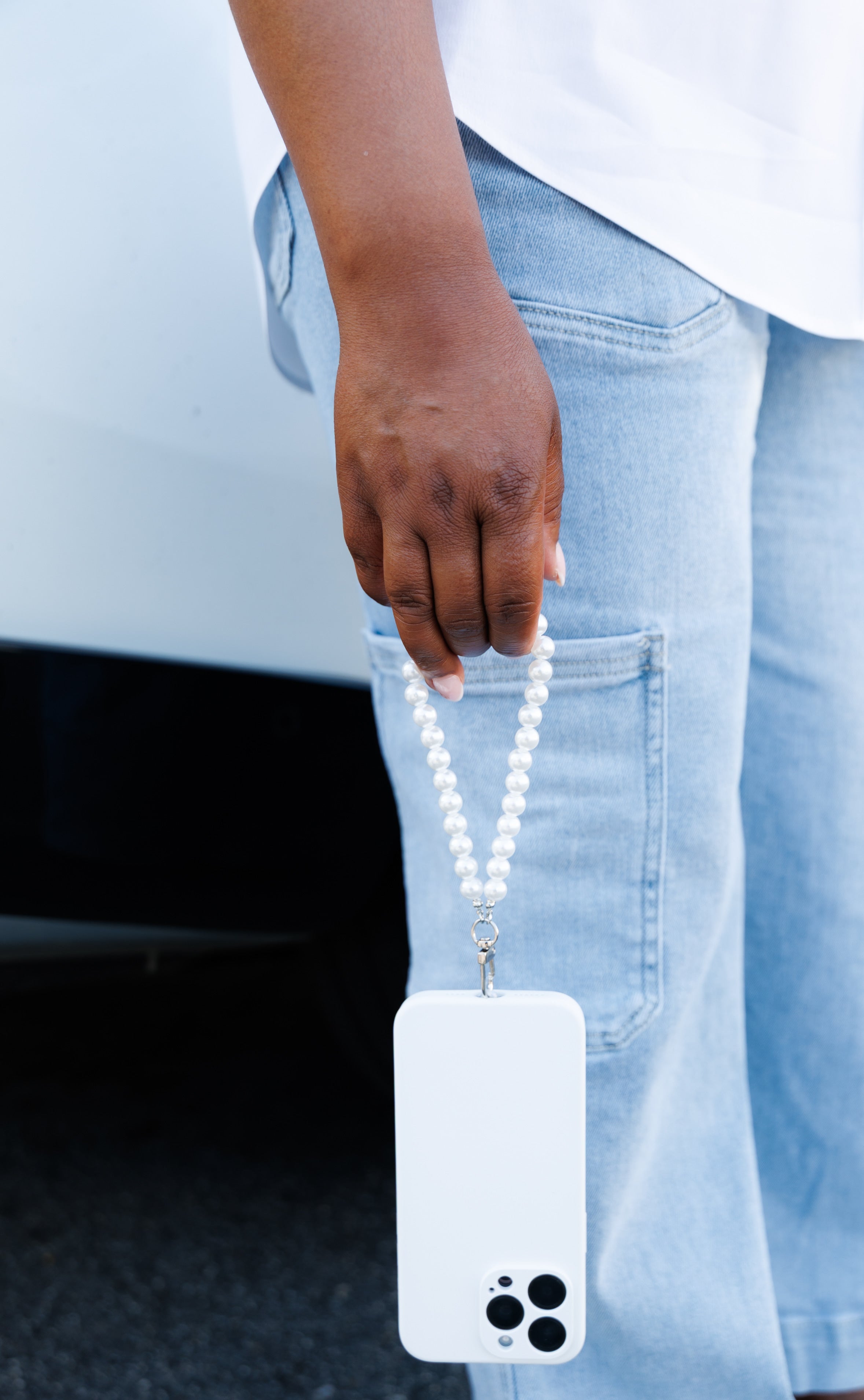 Pearl Phone Key Charm