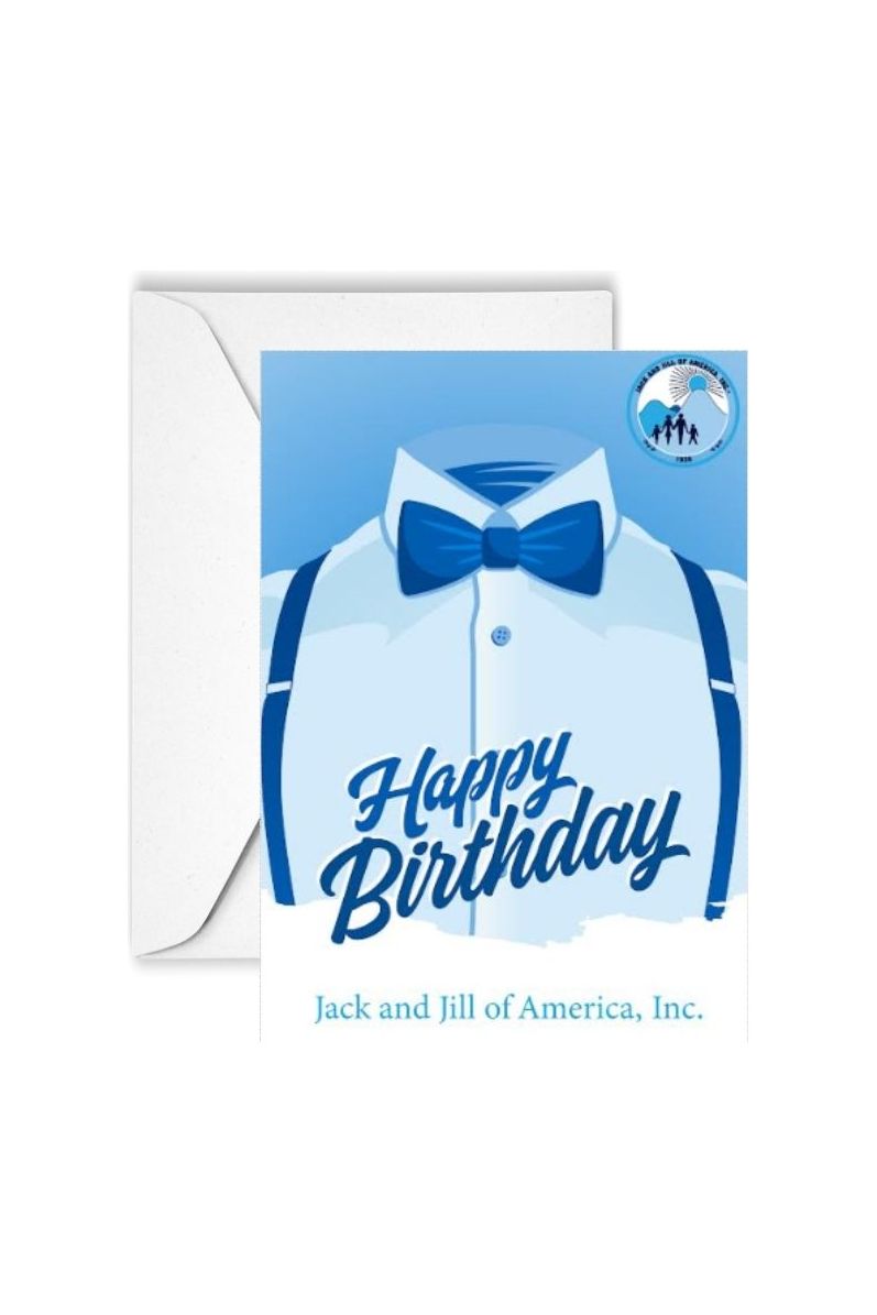 Jack and Jill of America, Inc. Happy Birthday Blue Notecards
