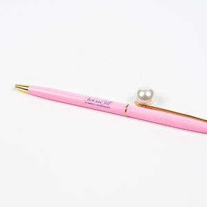 Jack and Jill Pink Pen with Jumbo Pearl