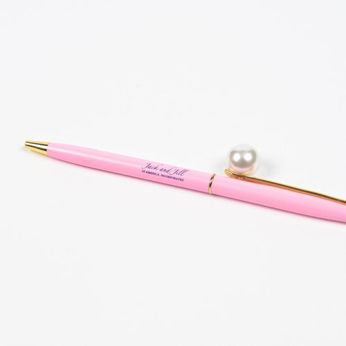 Jack and Jill Pink Pen with Jumbo Pearl