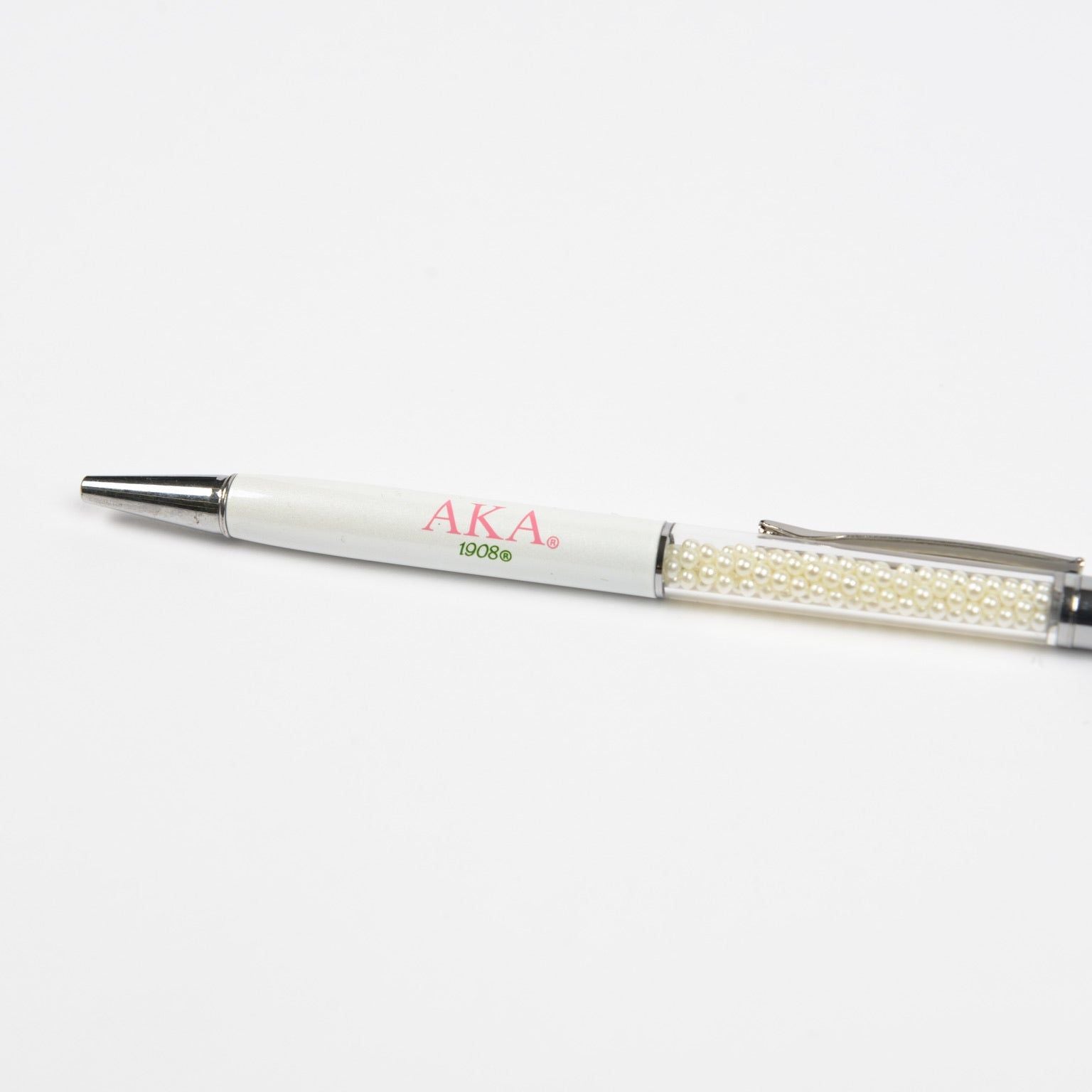 AKA White Ink Pen with Large Pearl – Rosa's Greek Boutique, Inc.