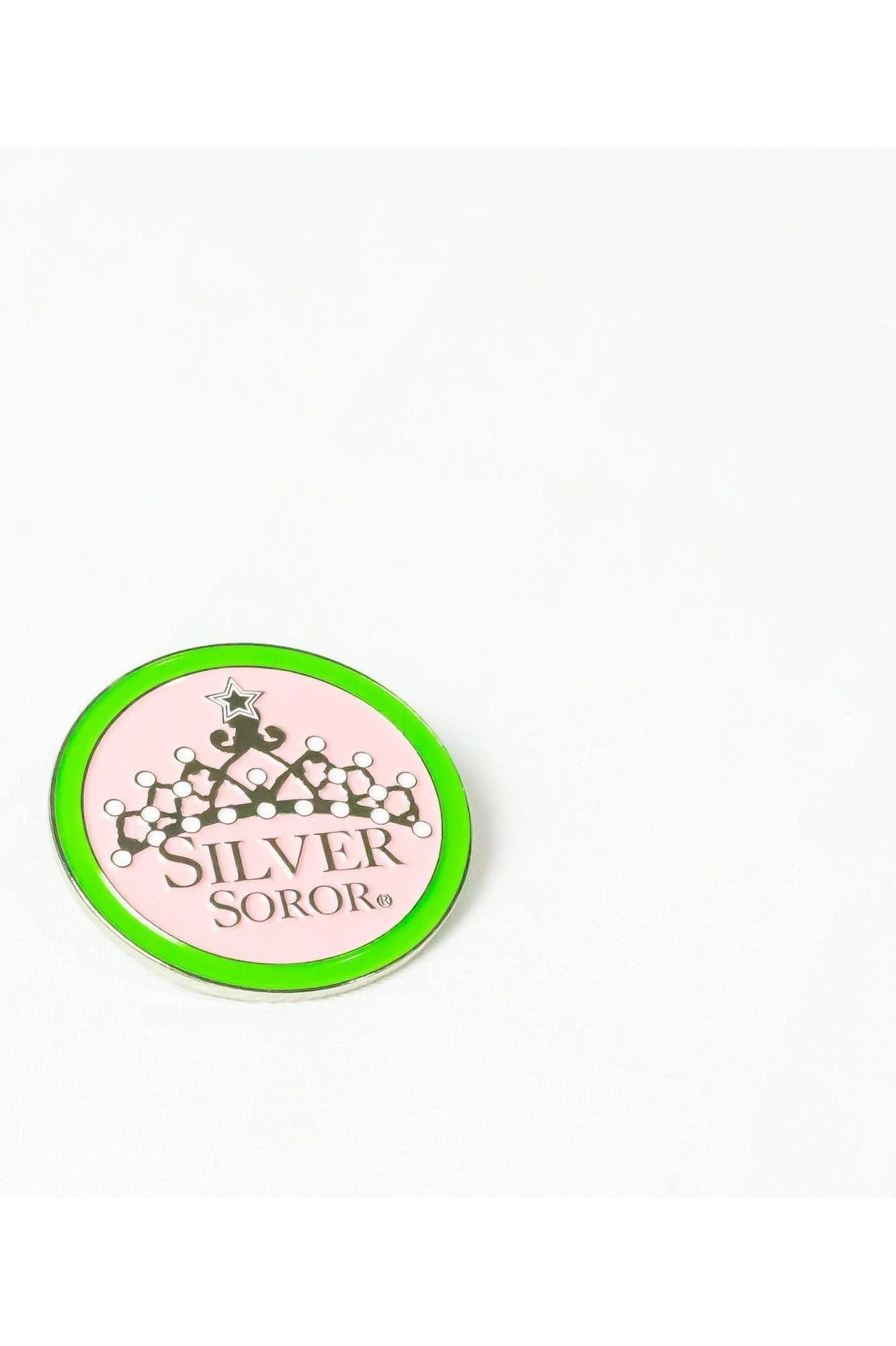 Silver Soror Crown Lapel Pin