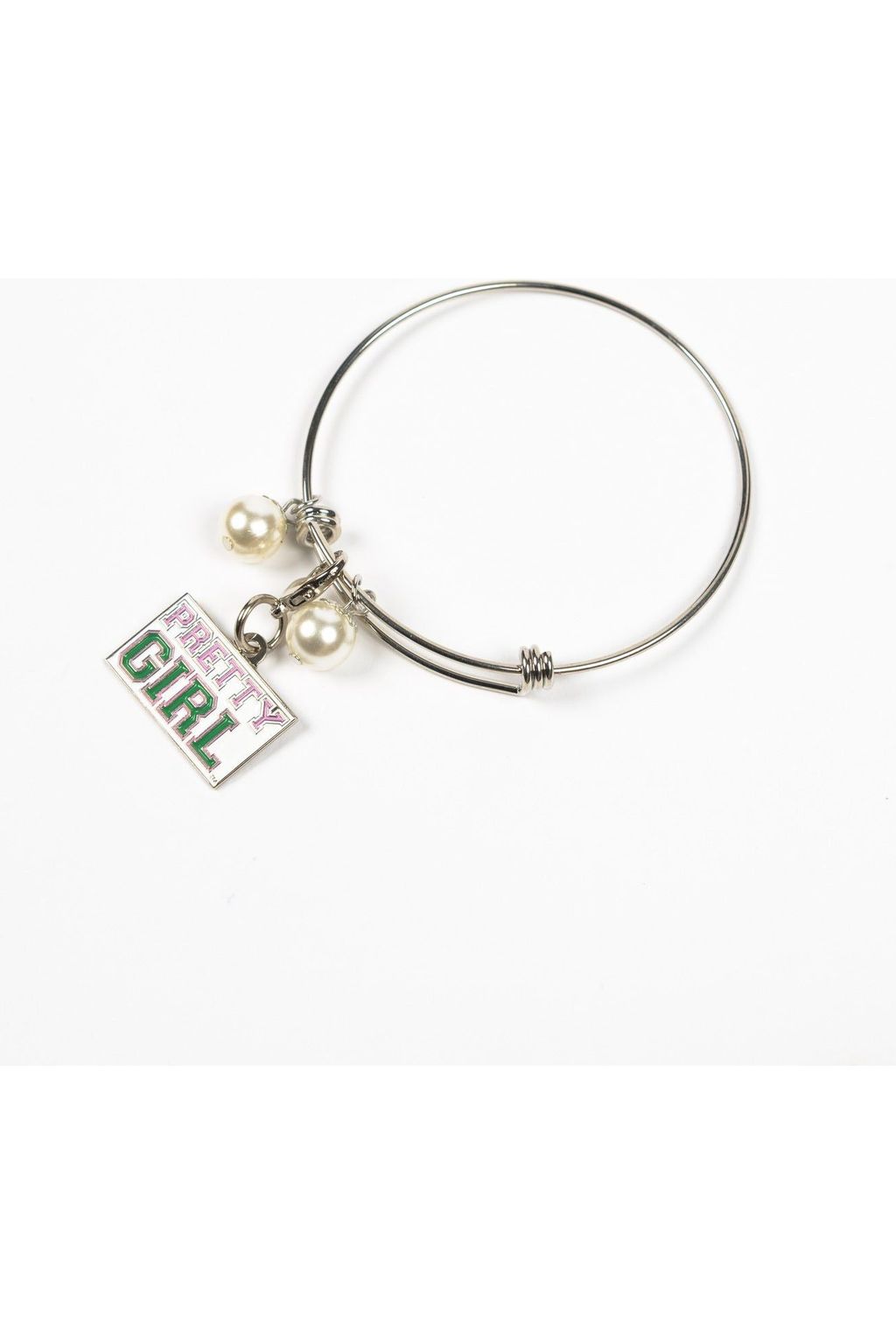 AKA Silver Wire with Pretty Girl Charm