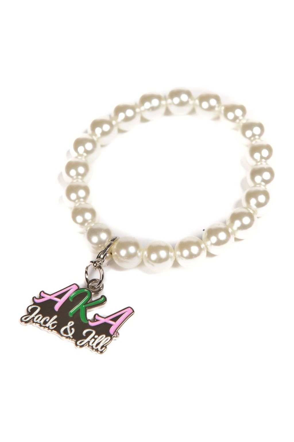 Pearl Bracelet with AKA & Jack and Jill Charm