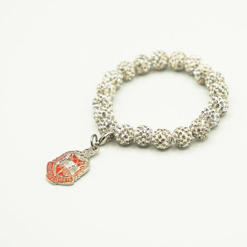Delta Sigma Theta Silver Bling Bracelet with Silver shield