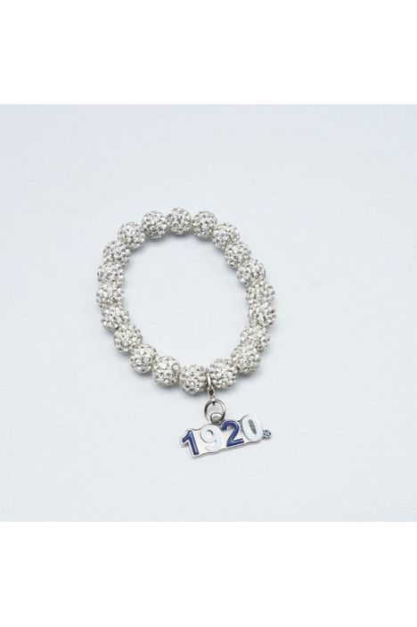 ΖΦΒ Silver Bling Bracelet with 1920 Charm