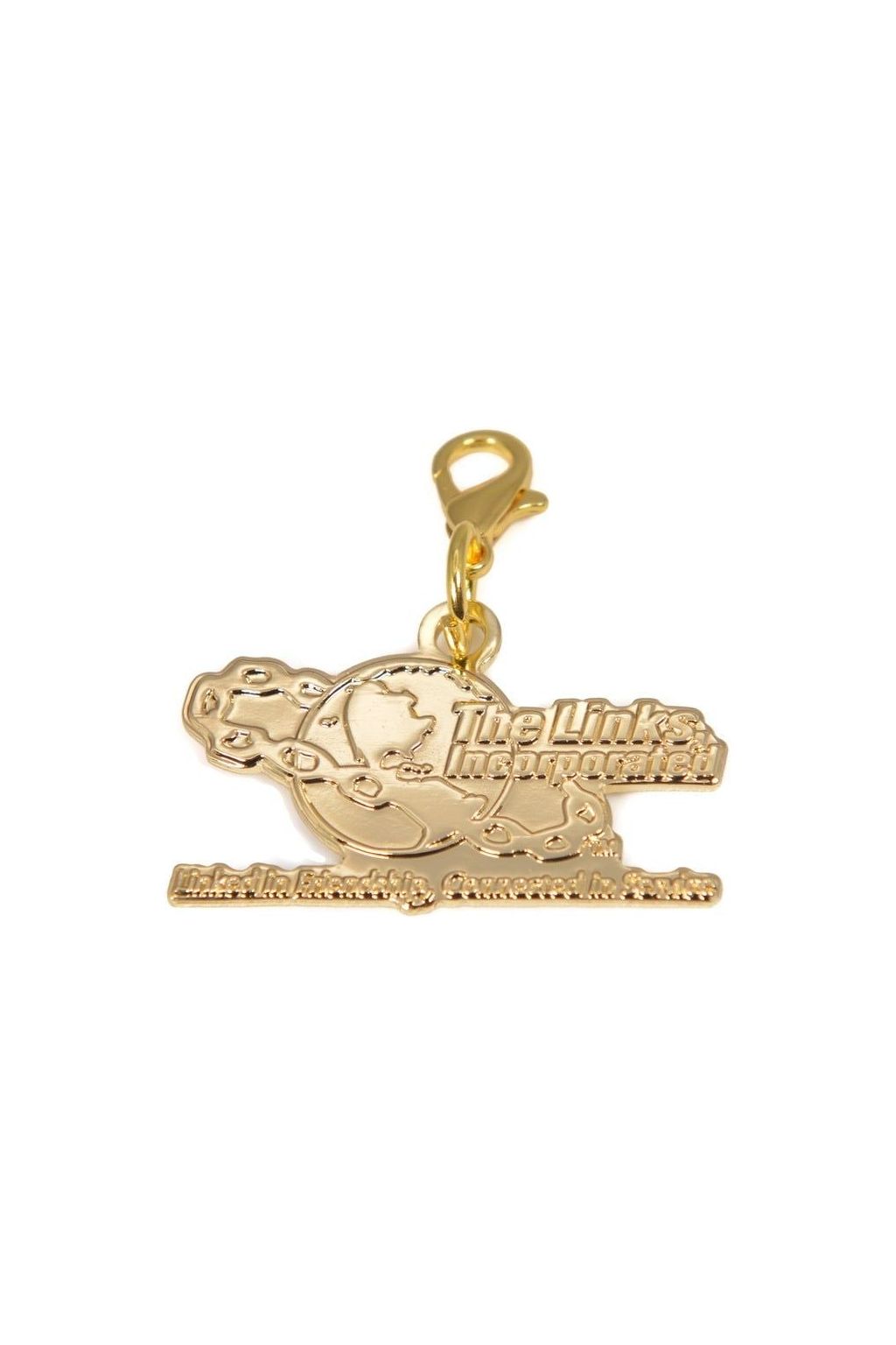 LINKS Large Gold Embossed Charm