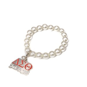 Pearl Bracelet with DST & Jack and Jill Charm