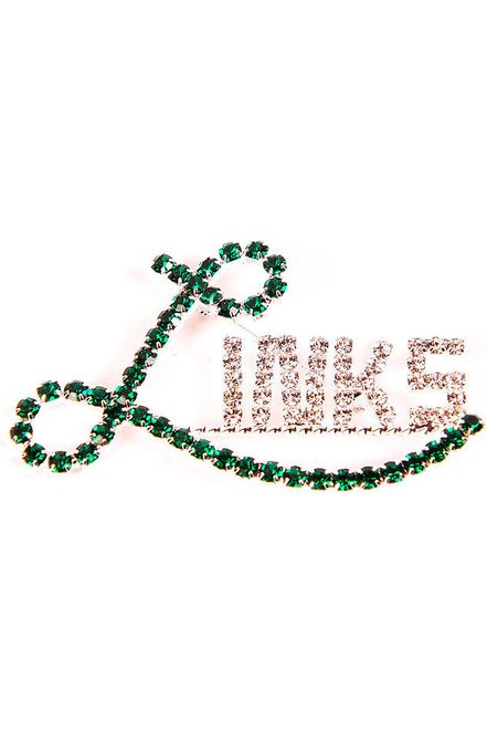 Links, Inc. Script Crystal Lapel Pin Rosa's Greek Boutique, Inc.