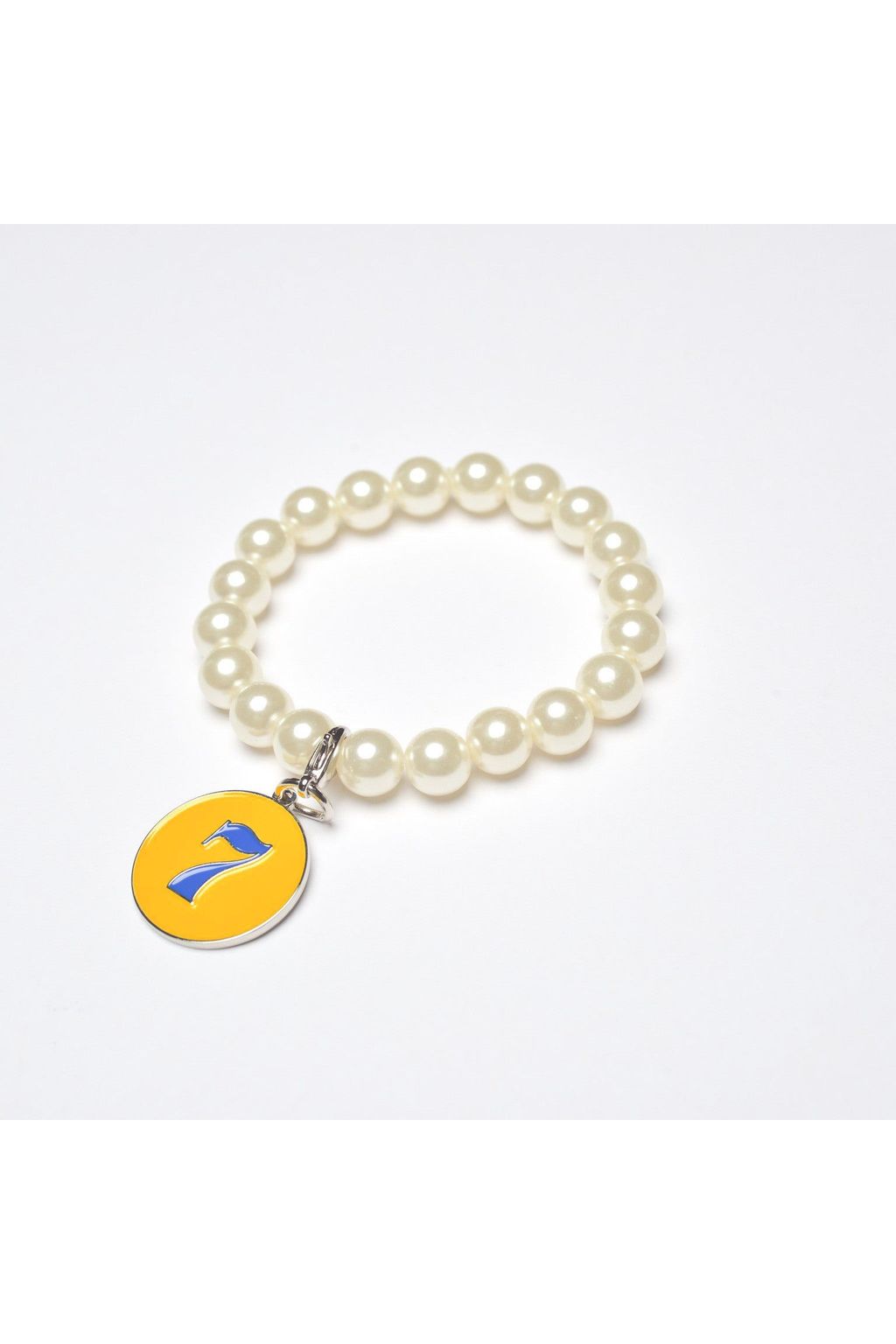 Pearl Bracelet with Rhoyal Number Charm