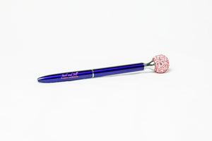 Jack and Jill of America, Inc. Blue Ink Pen with Bling Ball