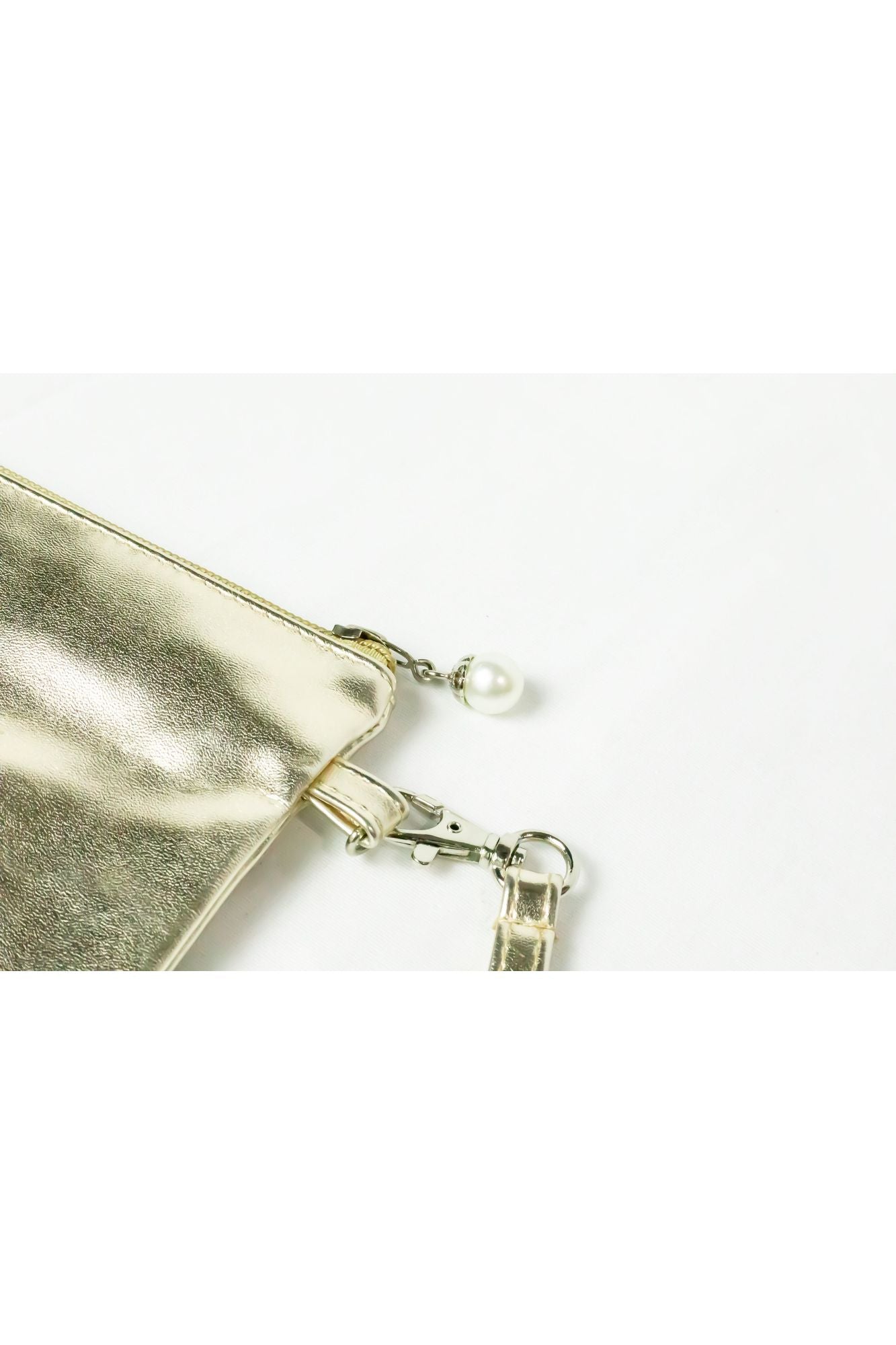 AKA Golden Soror Wristlet with Pearl Zipper