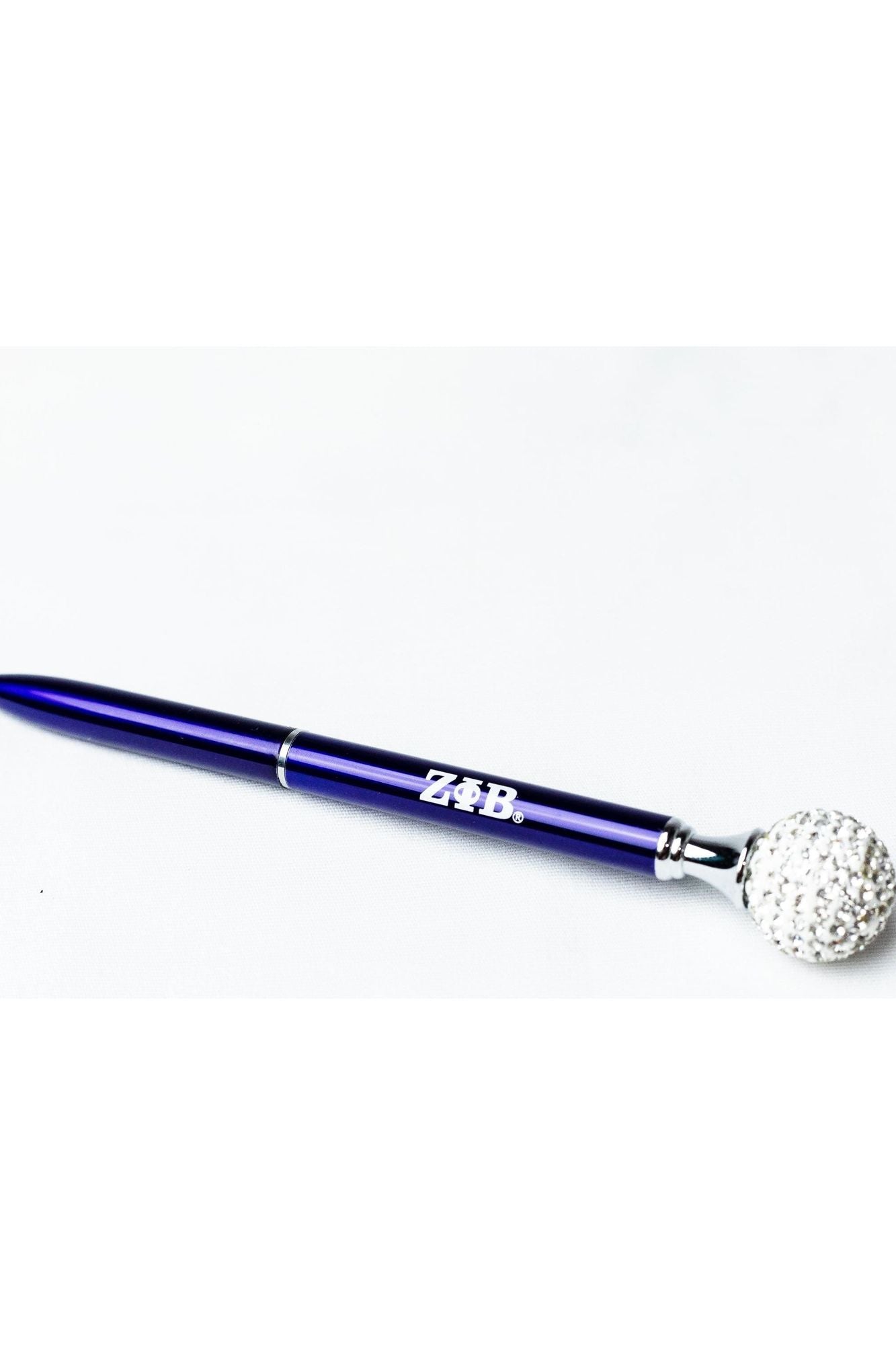 ΖΦΒ Blue Ink Pen with Bling Ball