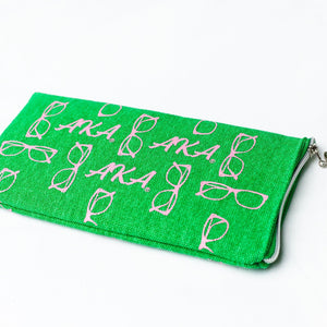 AKA Eyeglass Case with Pearl Zipper