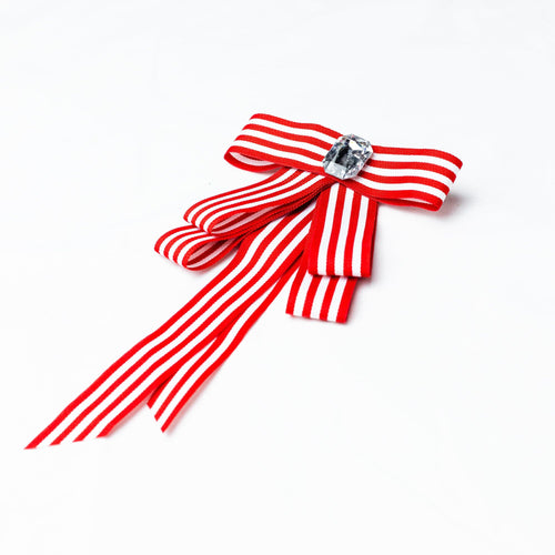 Red and White Brooch